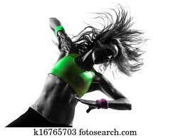 frau, trainieren, gesundheit, zumba, tanzen, silhouette frau, trainieren, gesundheit, zumba, tanzen, silhouette