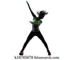frau, trainieren, gesundheit, zumba, tanzen, silhouette frau, trainieren, gesundheit, zumba, tanzen, silhouette