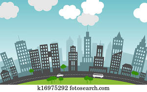 frühling, in, stadt