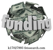 Funding Word Money 100 Dollar Bill Currency Ball