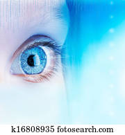 Futuristic eye concept.
