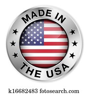 gemacht usa, silber, abzeichen gemacht usa, silber, abzeichen