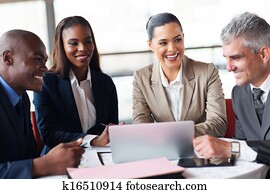 geschäftsmenschen, in, a, versammlung, an, büro