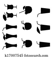 glasses of alcohol with a straw vector illustration glasses of alcohol with a straw vector illustration