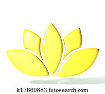 Gold lotus flower 3D image Gold lotus flower 3D image