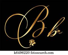 gold, vektor, buchstabe b gold, vektor, buchstabe b