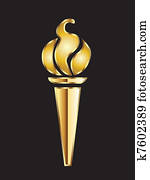Golden torch flame Golden torch flame