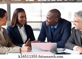 group of business people having meeting