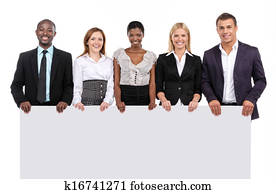 Group of people holding board Group of people holding board