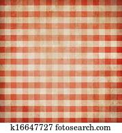 grunge vermelho, verificado, gingham, piquenique, toalha de mesa, fundo