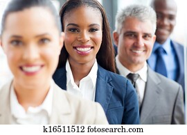 grupa, od, multiracial, handlowy zaludniają