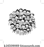 grupo de las personas, para, su, diseño