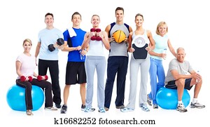 gruppe, av, arbeidsdyktigheten, folk.