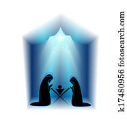 gwiazdkowy nativity scena