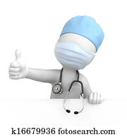 Happy doctor with thumb up Happy doctor with thumb up