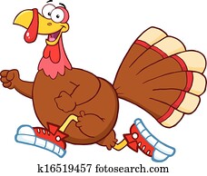 Happy Turkey Bird Jogging Happy Turkey Bird Jogging