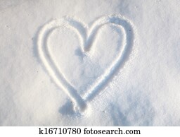 heart in snow heart in snow