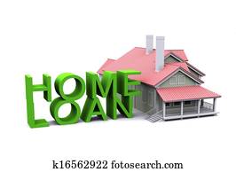 Home Loan concept 3d Home Loan concept 3d