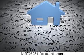 House on real estate home word tags