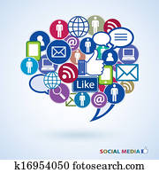 Icons of social media Icons of social media