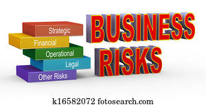 ilustração, de, negócio, riscos, gerência