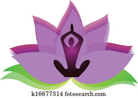 jogamann, und, lotusblüte, logo jogamann, und, lotusblüte, logo