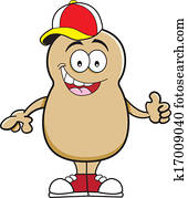 karikatur, kartoffel, tragen, a, baseball, c karikatur, kartoffel, tragen, a, baseball, c