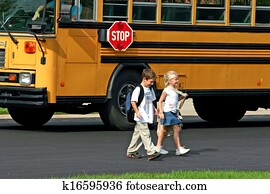 kinder, bekommen, aus, bus kinder, bekommen, aus, bus