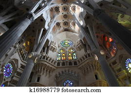 La Sagrada Familia, the unrealistic cathedral designed by Gaud in Barcelona Spain La Sagrada Familia, the unrealistic cathedral designed by Gaud in Barcelona Spain