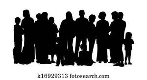 large group of people silhouettes set 2 large group of people silhouettes set 2