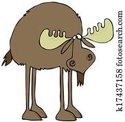Long legged moose Long legged moose