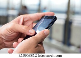 man with smart phone man with smart phone