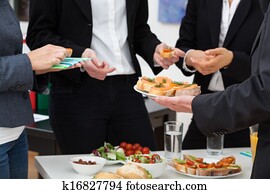 manager, versammlung, auf, fruehstueck