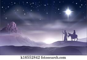 marie, et, joseph, nativité, noël