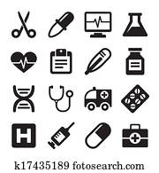 Medical icons set