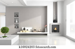 Minimalist living room with fireplace Minimalist living room with fireplace