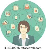 Modern Business Woman Concept