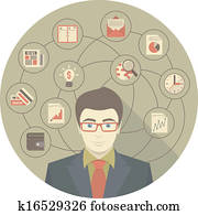 Modern Businessman Concept Gray 