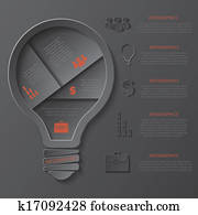 Modern template infographics design with lightbulb