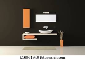 modernes, badezimmer