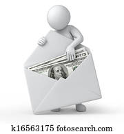 money in an envelope