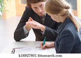 negócio, conversação