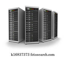 Network servers in data center Network servers in data center