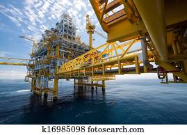 Oil and gas platform in offshore or Oil and gas platform in offshore or