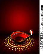 oil lamp with place for diwali greetings over dark background oil lamp with place for diwali greetings over dark background