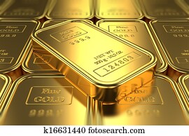 ouro, barras., operação bancária