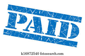 Paid grunge blue stamp Paid grunge blue stamp