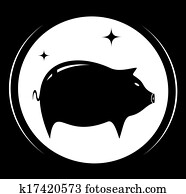pig silhouette - meat food symbol pig silhouette - meat food symbol