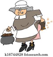 Pilgrim woman passing gas Pilgrim woman passing gas