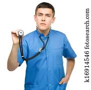 Portrait of a young surgeon intern